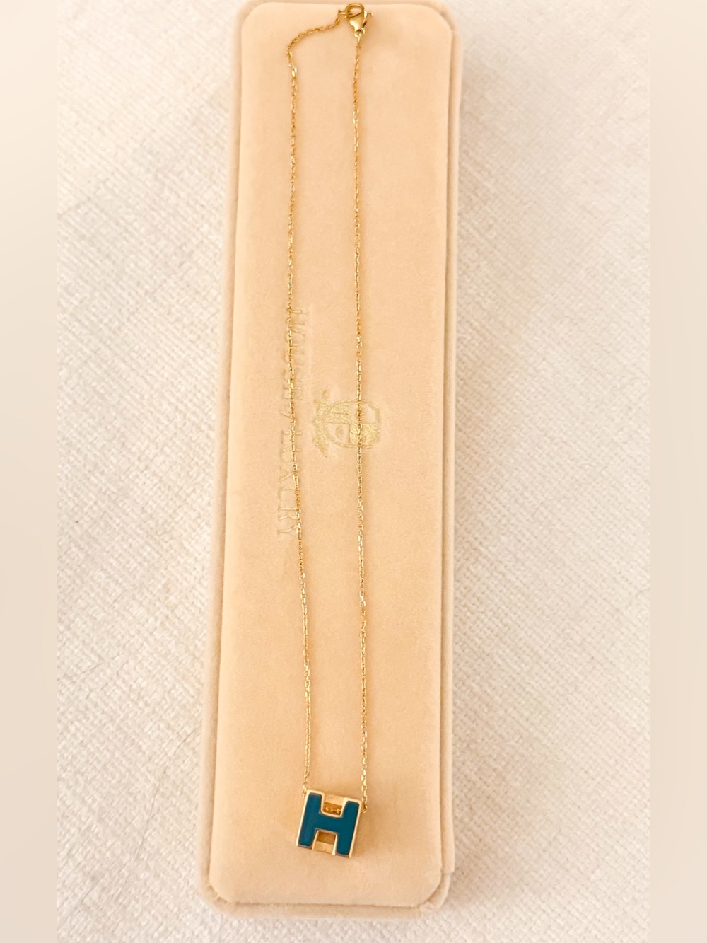 Hermes H Cube Pendant Necklace